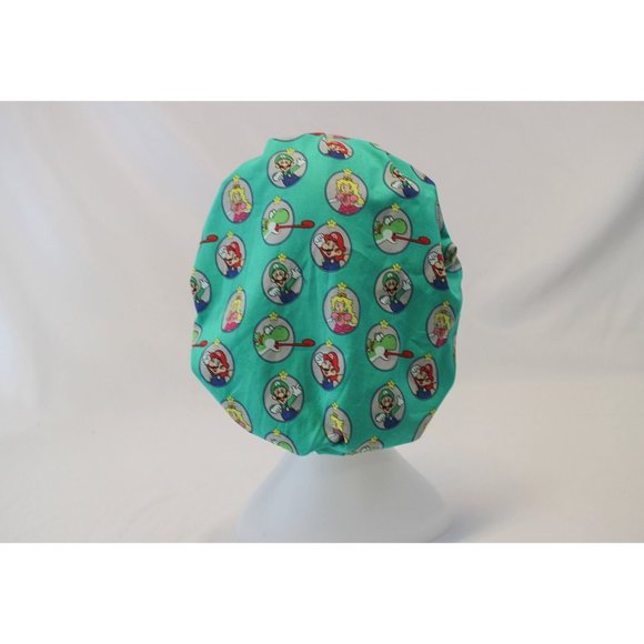 Mario Bouffant Surgical Dental Scrub Cap Chemo Hat - Picture 1 of 4